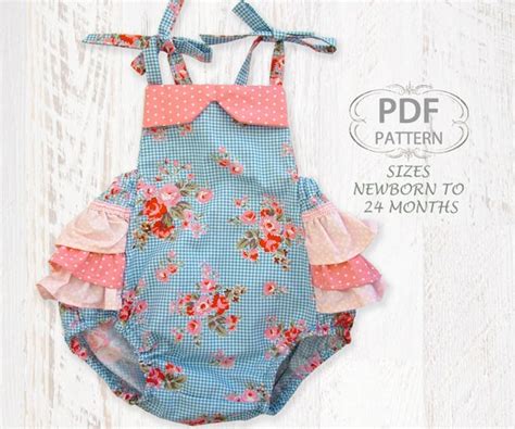 Baby Sewing Pattern For Romper Pdf Sewing Pattern For Baby Etsy