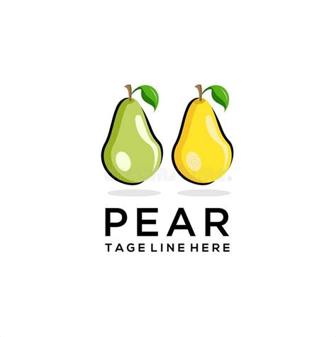Pear Fruit Logo Design Stock Vector Illustration Of Design 196630720