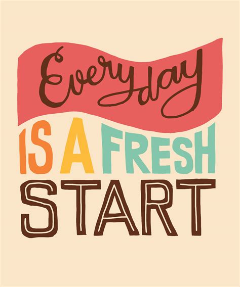 Everyday Is A Fresh Start Word Lettering 539945 Vector Art At Vecteezy