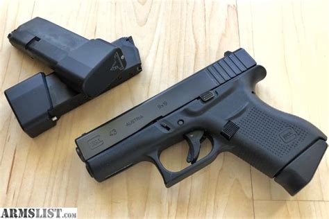armslist for sale glock 43 w 2 taran tactical mag extensions for sale