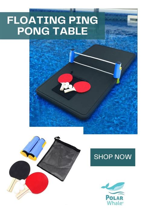 Bring The Table Tennis Party To Your Pool With The Polar Whale Floating Ping Pong Game Table