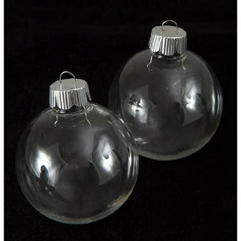 Creative Hobbies Round Clear Plastic Ball Ornaments 83mm Pack Of 12