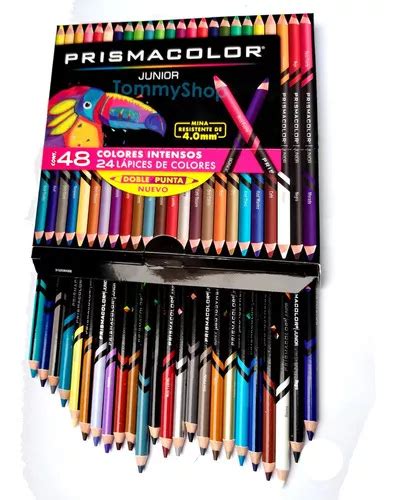 Prismacolor Junior 24 Lapices Doble Punta 48 Colores ¡resistentes