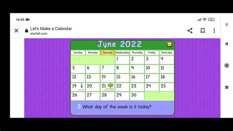 Starfall Calendar June 28 2022 Youtube