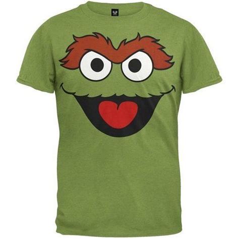 Oscar The Grouch Face T Shirt T Shirt Costumes Sesame Street Shirt Grouch Shirts