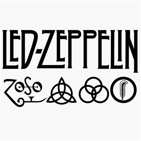 Led Zeppelin With Symbols Logo Graphic T Shirt Supergraphictees Led