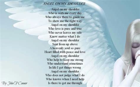 Because someone we love is in heaven, there's a little bit of heaven in our home. Angel on my shoulder