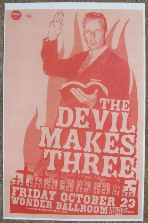 devil makes three gig poster october 2009 portland oregon concert