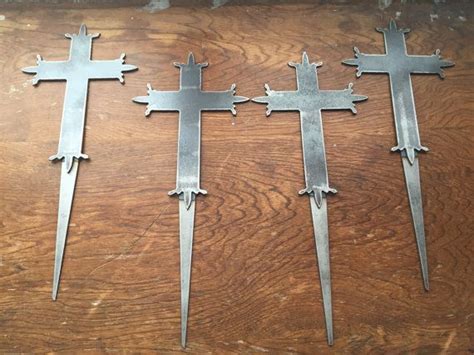 Steel Crosses Set Of 4 Metal Art Steel Settings