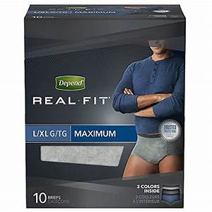 Amazon Com Depends Real Fit Briefs For Men Size Large Extra Large