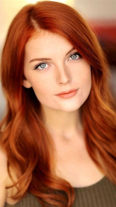 red ginger head shot red lips and blue eyes name red hair color shades beautiful red hair