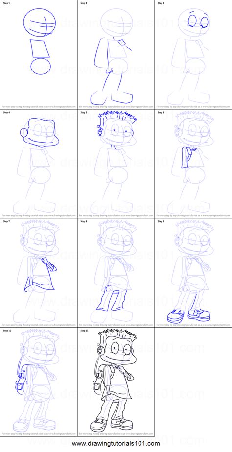 How To Draw Tommy Pickles From All Grown Up Printable Drawing Sheet By