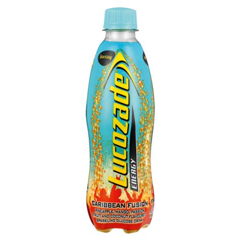 Lucozade Caribbean Fusion Flavoured Sparkling Glucose Drink 360ml