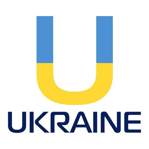 Premium Vector Lettering Ukraine In Yellow And Blue Colors