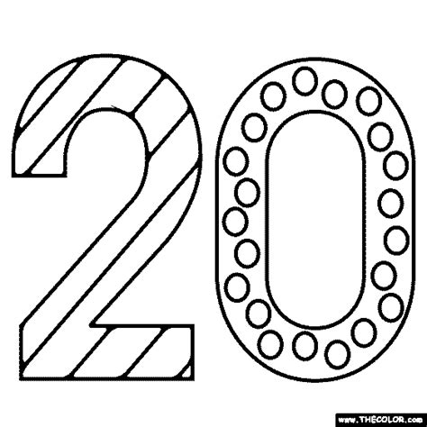 Free Printable Coloring Pages Of Numbers 11 20 Number