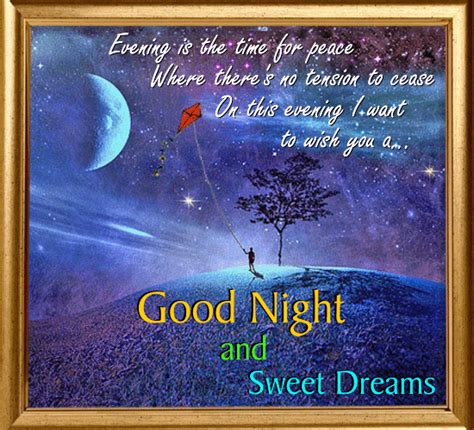 Probably a shortening of may you have a good night.. Evening Is The Time For Peace Free Good Night eCards ...