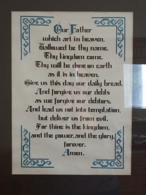 Maybe you would like to learn more about one of these? The Lord's Prayer - counted cross stitch | Christian cross ...