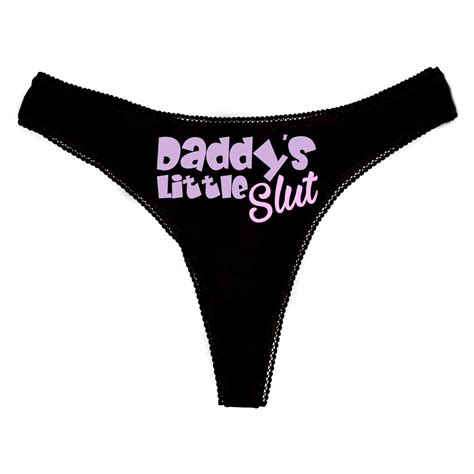Daddys Little Slut Set Knickers Vest Cami Thong Shorts Etsy