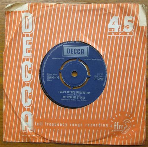 The Rolling Stones I Can T Get No Satisfaction 7 Vinyl Single Uk Press Decca Ebay