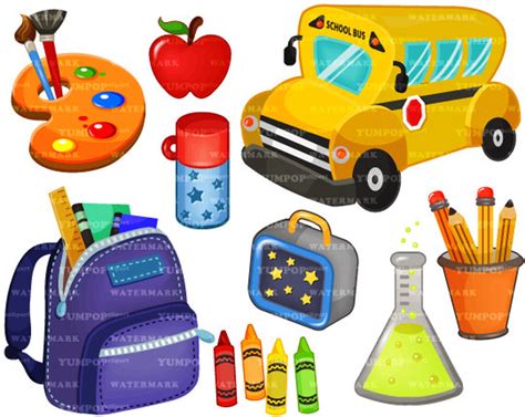 Back To School Clipart School Clipart Educational Clipart Etsy