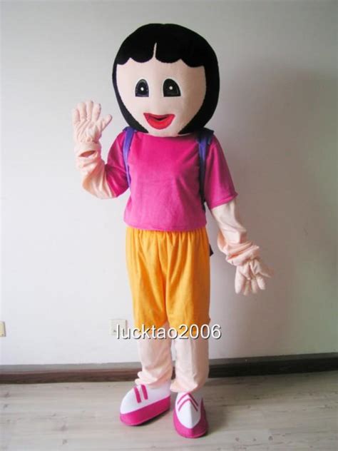 Adult Size Dora Mascot Costume Character Cartoon Cosplay Party Outfit