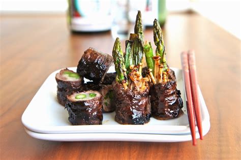 If you are making it for you and your man and he is a big eater, increase the cook noodles for two minutes stirring frequently. Japanese Beef Rolls With Scallion, Asparagus, And Enoki Mushrooms~Negimaki by Seasaltwithfood