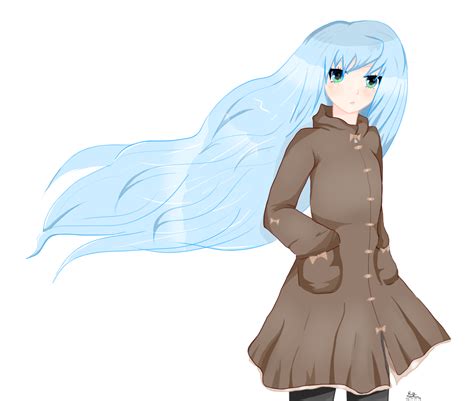 Transparent Blue Haired Anime Girl By Kingparkz On Deviantart