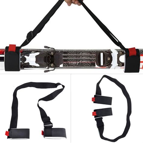 1pcs Nylon Ski Shoulder Carrier Strap Portable Dual Skis Fixation
