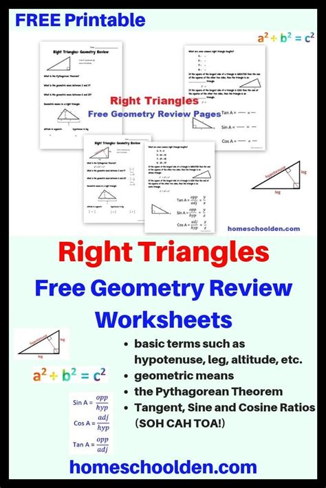The hypotenuse leg theorem is a criterion that is used to prove the congruence of triangles. Free Right Triangle Review Worksheets for reviewing basic ...