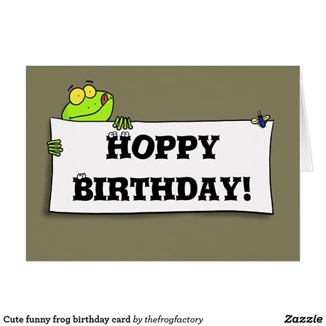 Cute Funny Frog Birthday Card Birthday Cards Funny