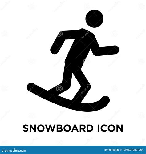Snowboard Icon Vector Isolated On White Background Logo Concept Stock