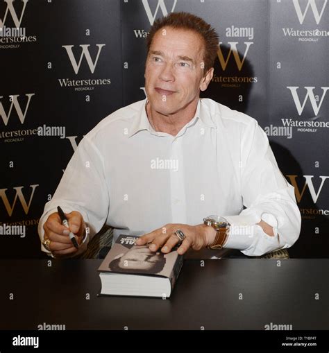 Austrian American Actor Arnold Schwarzenegger Attends A Signing Of His