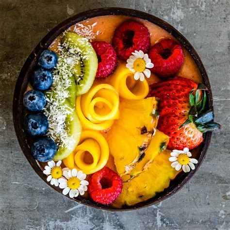 Tropical Smoothie Bowl Naturally Candy With Superior Toppings Food
