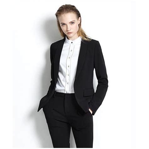 bespoke black women business suits formal ladies trouser suits work female office uniform