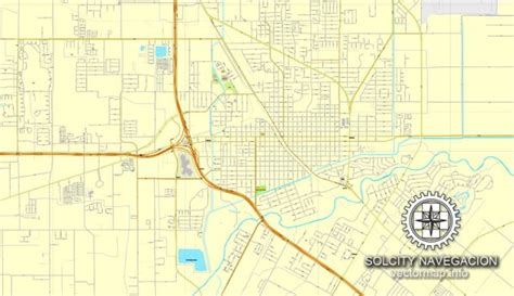 Harlingen Texas Us Printable Vector Street City Plan Map Full