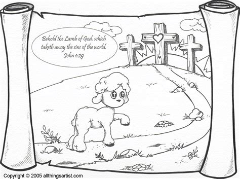 Jesus Lamb Coloring Page Easter Coloring Picture Catholic Easter