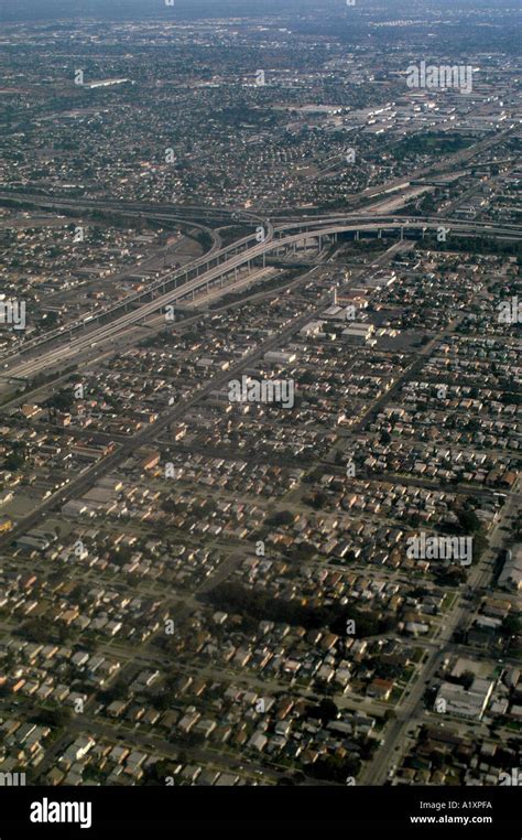 Houses And Highways Merge To Create Los Angeles Urban Sprawl Los