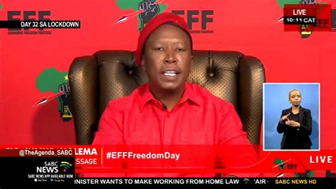 Julius Malema Currently Delivering Eff 2020 Freedom Day Message Youtube