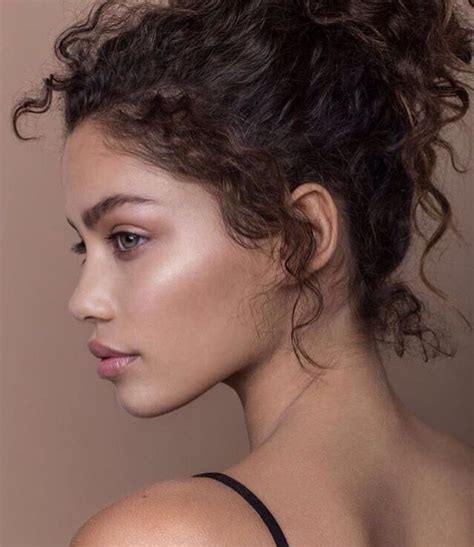 Perfect Side Profile Curly Hair Styles Woman Face Hair