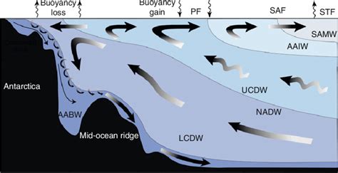 35 Schematic Of The Overturning Circulation In The Southern Ocean