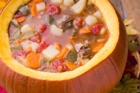 Pumpkin Stew In Baked Pumpkin