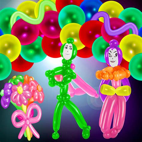 Buy 150 Pieces Uv Neon Balloons Include 12 Inch Blacklight Glow Party