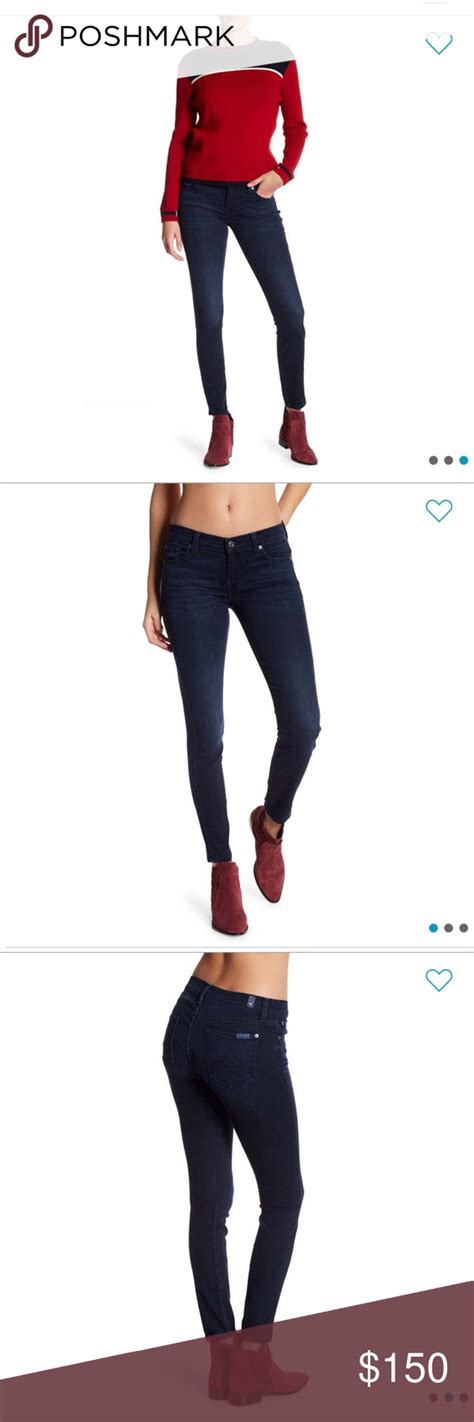 7 For All Mankind Gwenevere Skinny Jeans 26 Sold Out Must Have Blue