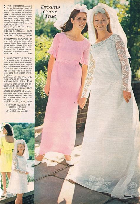 Penneys Catalog 70s Vintage Bridal Fashion Ugly Bridesmaid Dresses