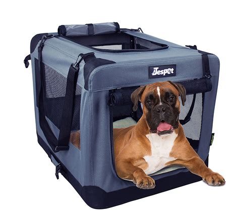 Jespet Soft Dog Crates Kennel 3 Door 26 Soft Sided Folding Travel Pet