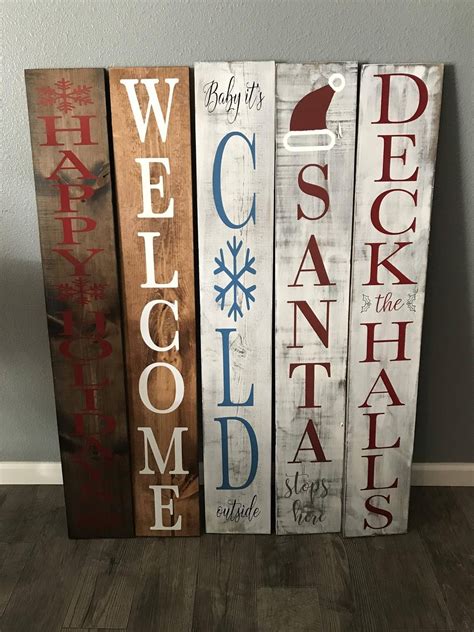 Reversible Winter Sign, Welcome Sign, Reversible Holiday Sign, Reversible Christmas Sign, Let it ...