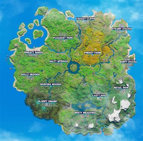 Fortnite: Map Chapter 2 Season 1 New Map All Cities Localities | Fond d