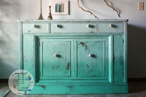 The Turquoise Iris ~ Furniture And Art Ombre Buffet In