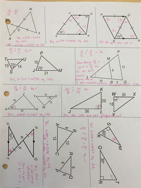 Unit 6 Similar Triangles Homework 4 Similar Triangle Proofs Geometry