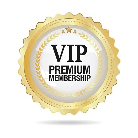 Vip Premium Membership Golden Badge On White Background 12767002 Vector